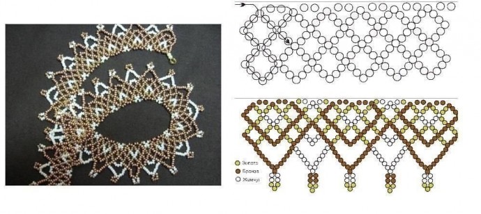 Очень красивые колье из бисера Очень красивые колье из бисера
