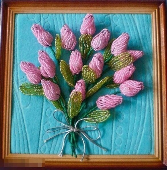 ​Тюльпаны из бисера