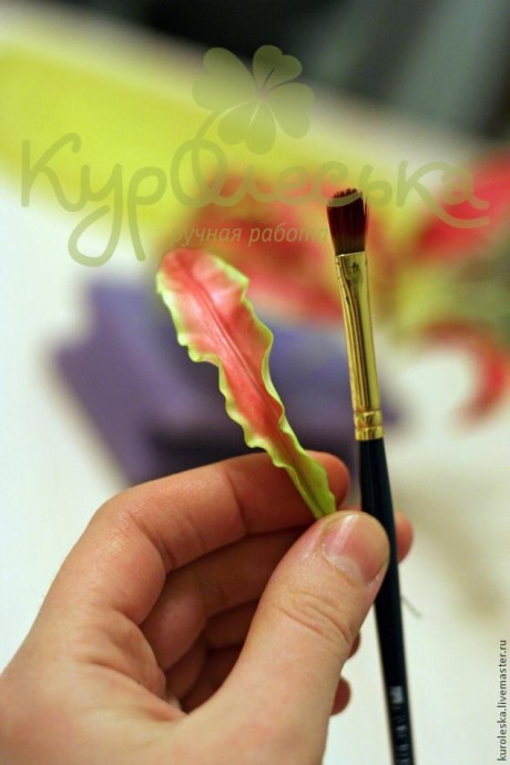 Глориоза: мастер-класс по лепке цветка в технике керамической флористики, часть 3