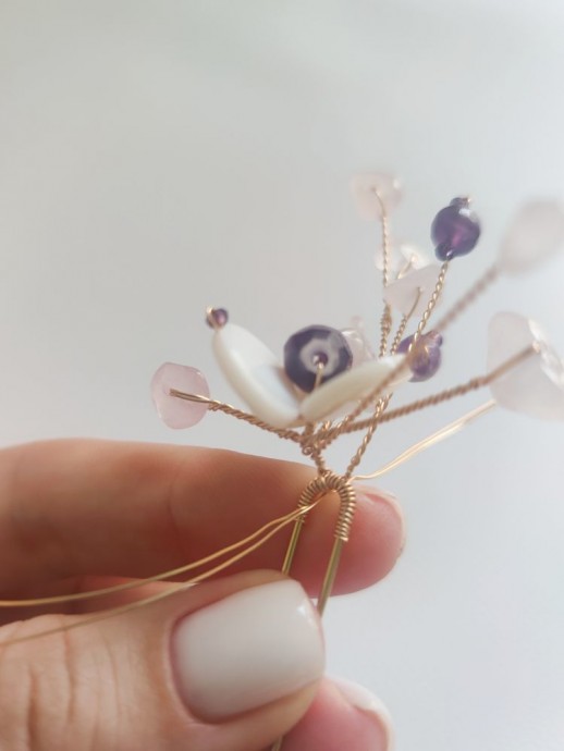 Делаем красивую шпильку для волос: часть 3