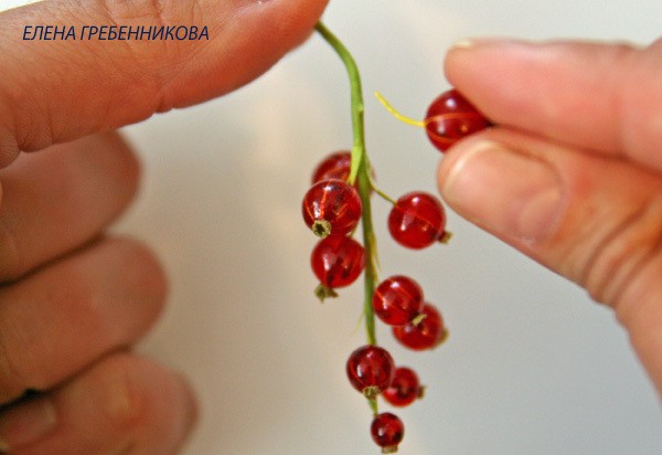 ​Красная смородина из эпоксидной смолы: часть 4