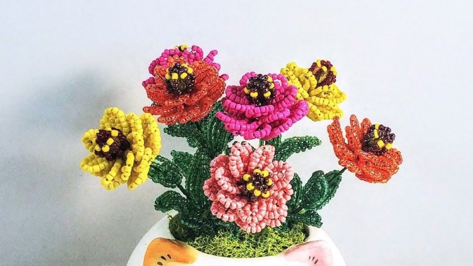 Миниатюрные растения из бисера Миниатюрные растения из бисера