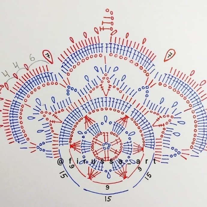 Снежинка крючком