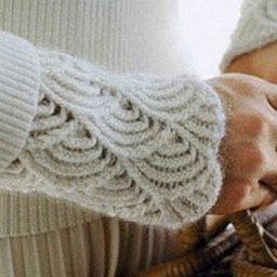 Узор "Листочки" спицами