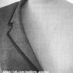 Воротник: фигурная горловина, отрезной лацкан и втачная бейка