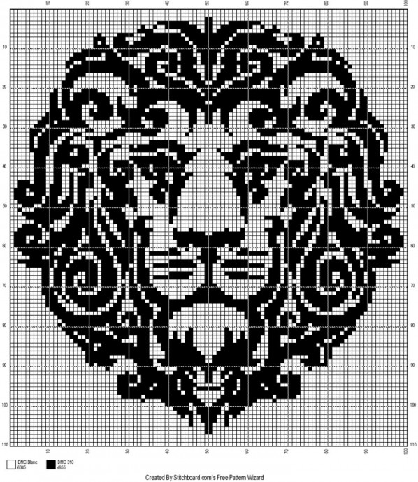 ​Вышиваем львов