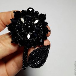 ​Делаем брошь-цветок "Черная георгина": часть 1