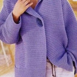 ​Элегантная модель кардигана с простым узором