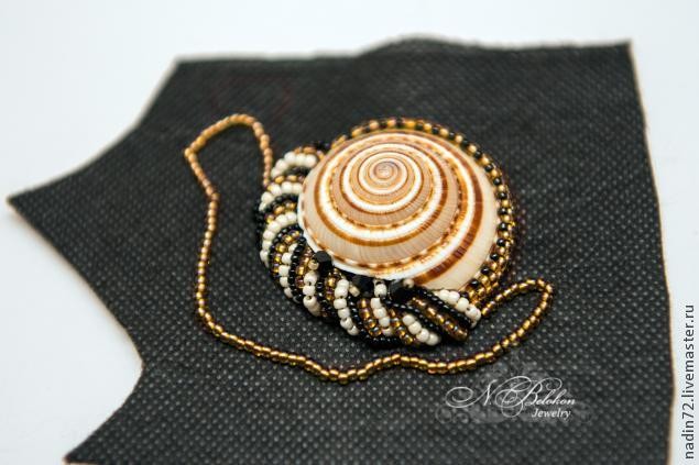 Брошь-улитка: мастер-класс, часть 2