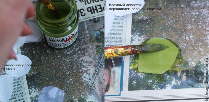 Шелковая бутоньерка роз: часть 1