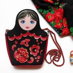 Шьем стильную сумку "Матрешку" из фетра и кожи