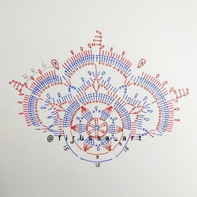 Снежинка крючком