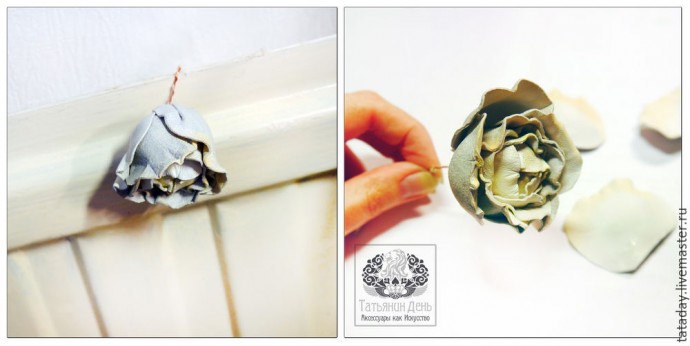 Создаем кожаную брошь-розу: часть 2
