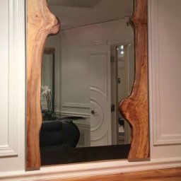 Как изготовить деревянную раму для зеркала в стиле Live edge