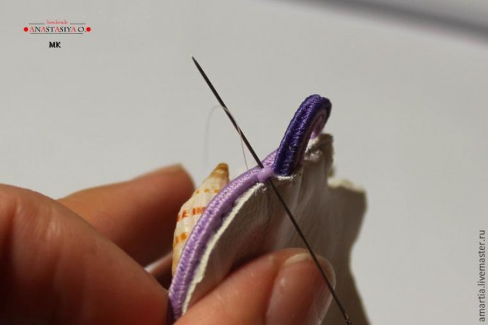 ​Сутажная брошь с ракушками: мастер-класс, часть 4