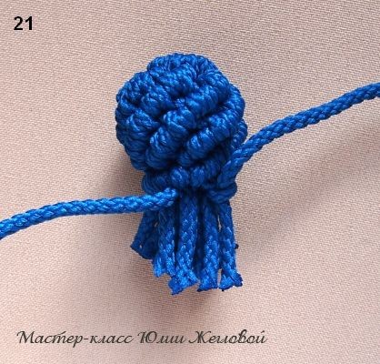 Плетём шарик в технике макраме