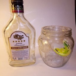 Очистка неотмываемых бутылок и банок для творчества