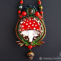 ​Создаем кулон "Мухоморчик": часть 2