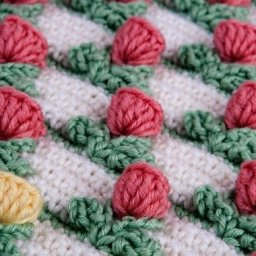 ​Вяжем крючком узор с розочками