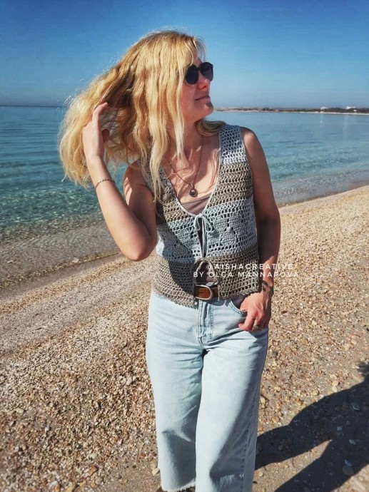 Ажурный топ