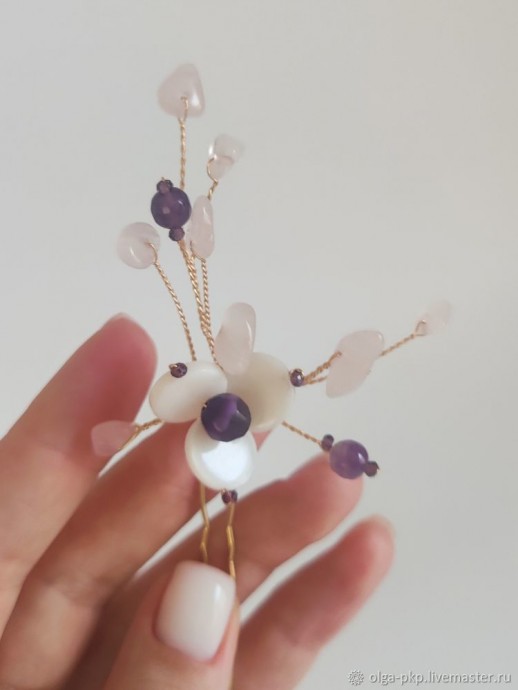 Делаем красивую шпильку для волос: часть 3