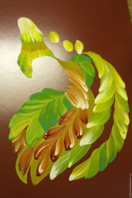 Рисуем птицу переходными мазками беличьей кистью: часть 1