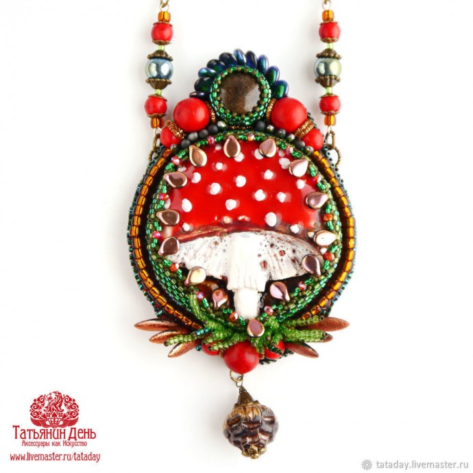 ​Создаем кулон "Мухоморчик": часть 4