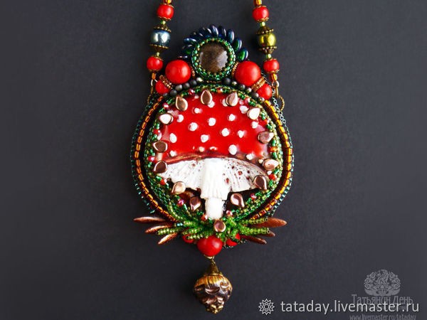 ​Создаем кулон "Мухоморчик": часть 4