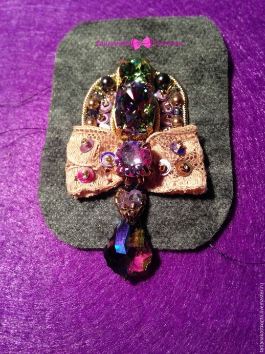 Создаём романтичные серёжки: часть 4