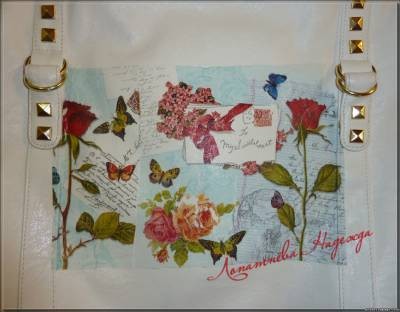 ​Декупаж на сумке или подарок для себя любимой: часть 1