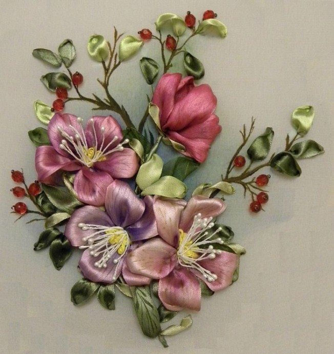 ​Изысканная вышивка лентами