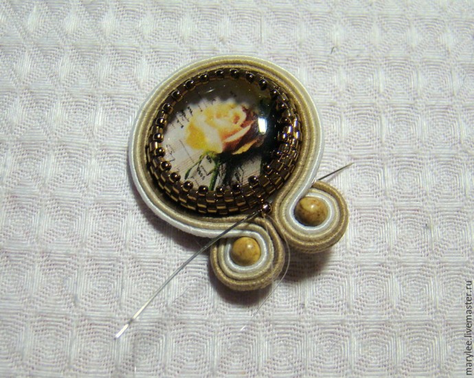 Создаем нежный кулон "English rose": часть 1