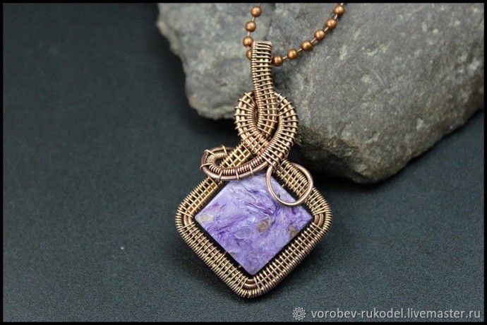 Кулон из проволоки и камня в технике Wire Wrap: часть 1
