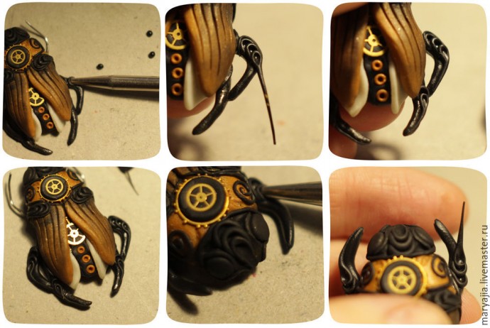 ​Лепим жука в стиле steampunk: часть 2