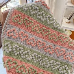 Плед с сердечками