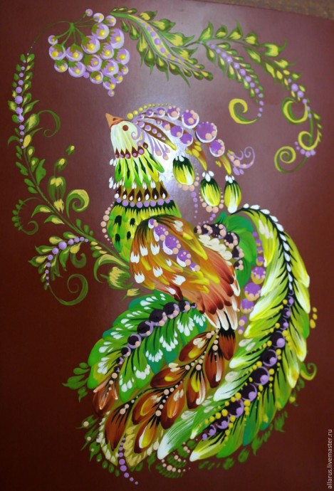 Рисуем птицу переходными мазками беличьей кистью: часть 1