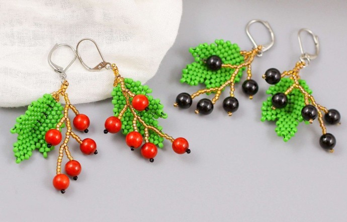 Смородина из бисера: мастер-класс Смородина из бисера: мастер-класс
