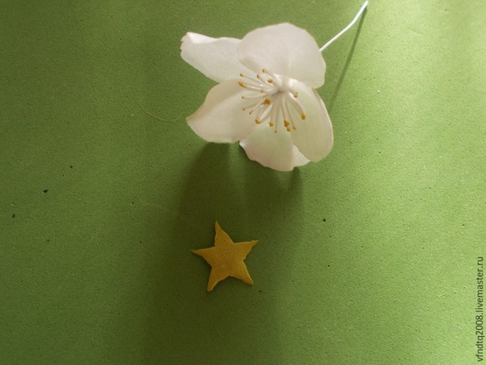 Создаем цветы яблони из фоамирана