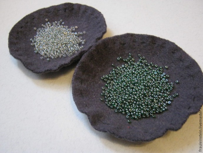 Вышиваем колье "Розовое утро": часть 1