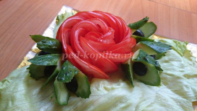 Фигурная нарезка из овощей и фруктов с фото для начинающих: часть 2