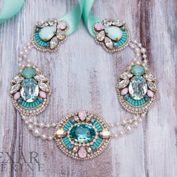 Создаем колье "Бирюзовая сказка" с кристаллами и жемчугом Swarovski: мастер-класс, часть 3