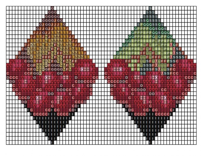 ​Схемы серёжек "Калина" и "Мечта"
