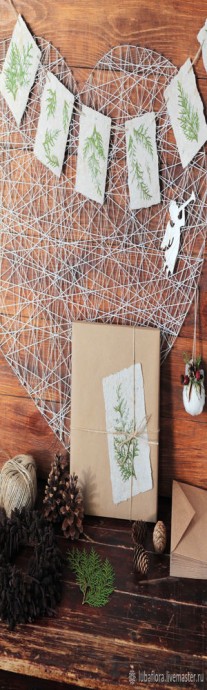 Создаем открытку из макулатуры с ботаникой: часть 1