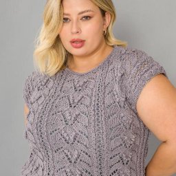 ​Ажурная кофточка спицами