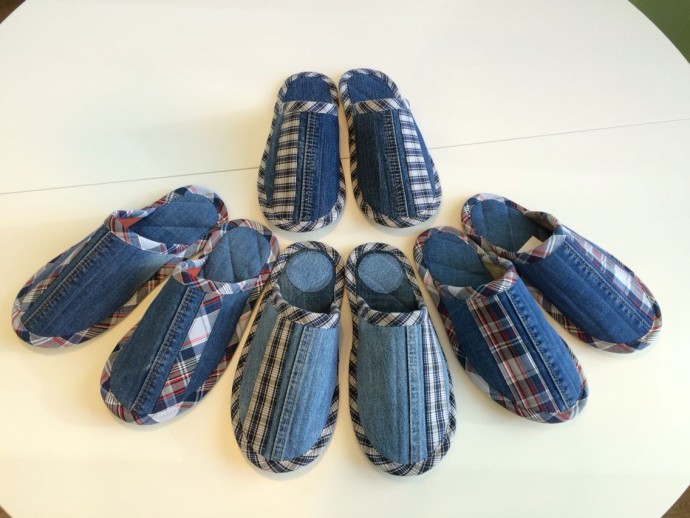 Что сделать из старых джинсов: тапочки Что сделать из старых джинсов: тапочки