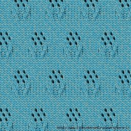 Цветочный узор спицами