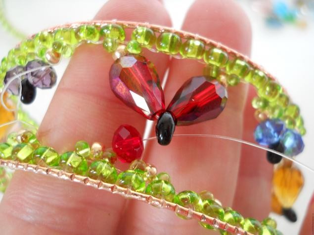 Ажурный браслет "Бабочки": часть 4