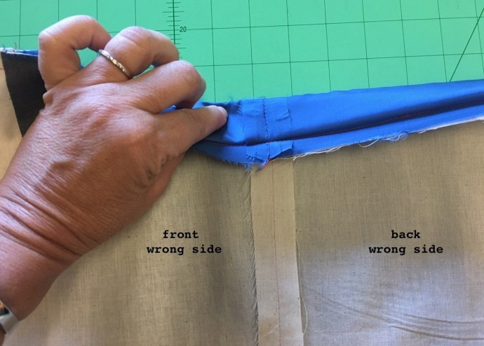 Обработка низа изделия на подкладке Обработка низа изделия на подкладке