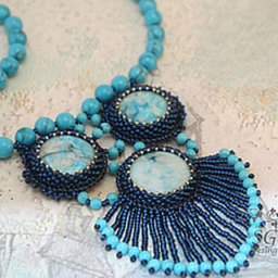 Кулон "Голубые острова"