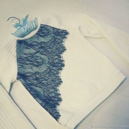 ​Свитшот с кружевом: мастер-класс